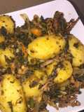 Dankalin bature mai alayahu(spinach potato casserole)