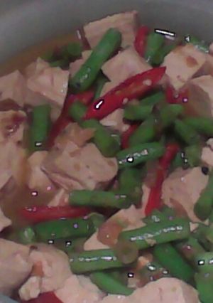 Foto resep Oseng buncis tahu putih