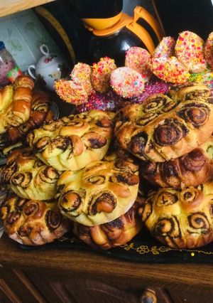 Фото Пасхальные куличи, рулеты, пирожки.