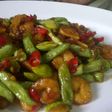 Oseng buncis udang tabur pete ala bunda Kinan