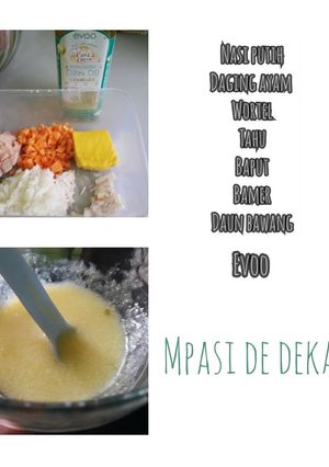 Foto resep Mpasi de deka daging ayam wortel