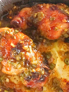 Una foto de Pollo en salsa de miel y mostaza