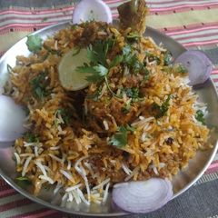 Chicken biryani A picture of Chicken biryani.