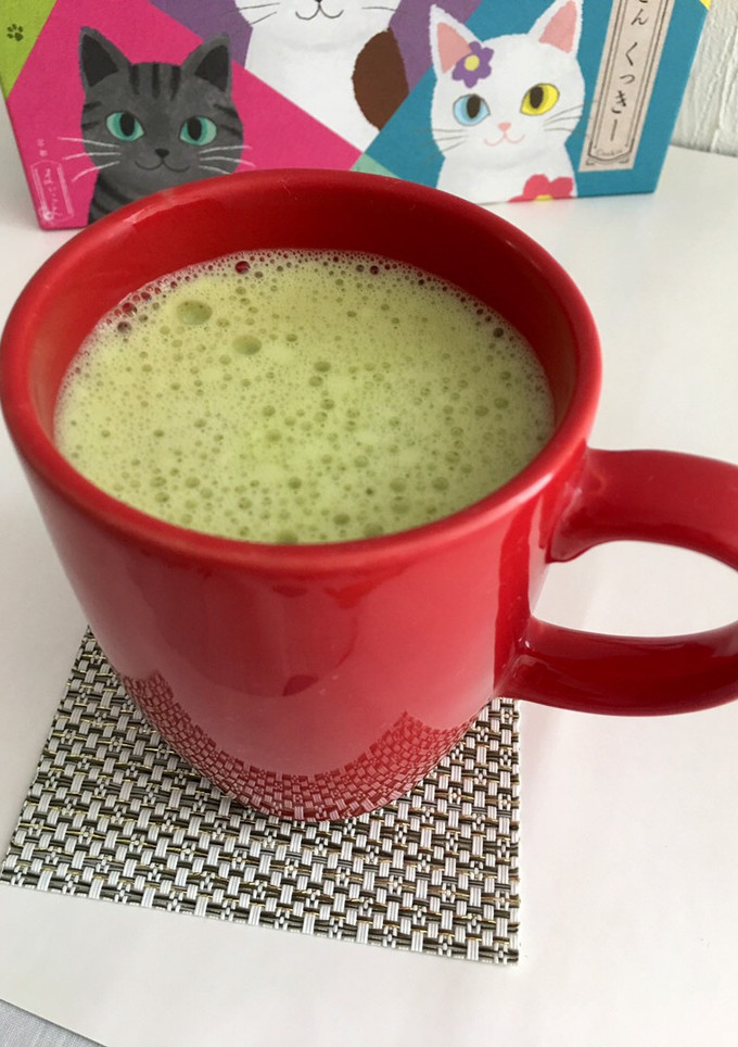 Una foto de Té de matcha