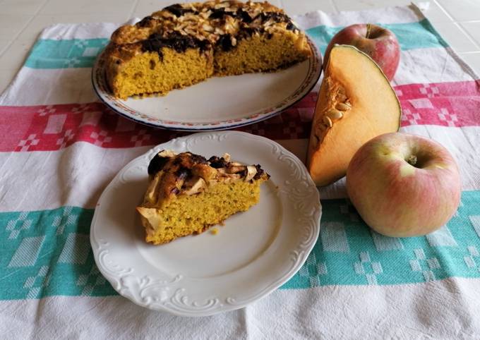 Modo semplice a Preparare Qualsiasi notte della settimana Torta di zucca con mele