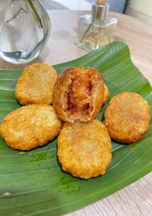 Foto resep Singkong goreng isi gula merah simple