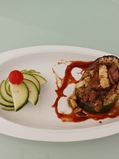 Una foto de Calabacín relleno