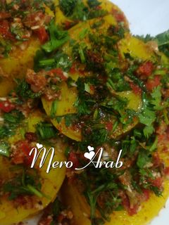 صورة لوصفة بطاطس محبشة بالكركم 🥀🥀🥔🥔🥔🥀🥀