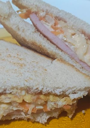 Una foto de Sándwich coreano (comida callejera) 🇰🇷