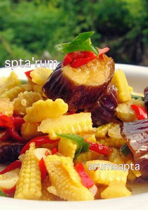Foto resep Putren, Terong goreng, tumis saus tiram