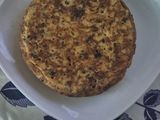 Tortilla de Patata con Morcilla y Queso Emmental