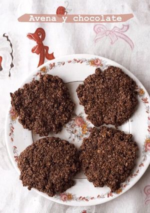 Una foto de Galletas de avena y chocolate
