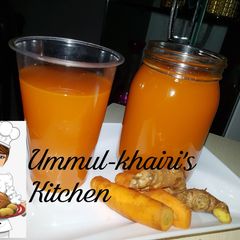 Carrot and ginger juice A picture of Carrot and ginger juice.