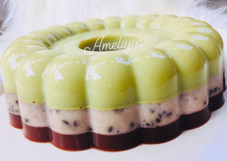 Oreo matcha chocolatos pudding (takaran sendok)