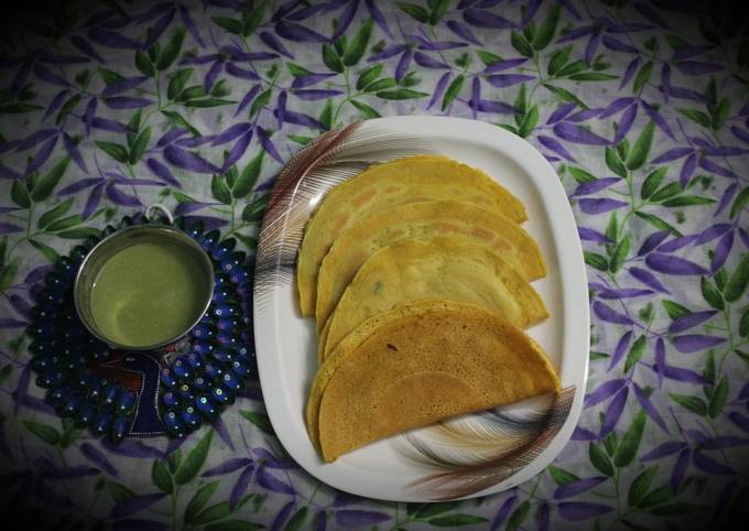 Recipe of Speedy Stuffed vegetable chilla