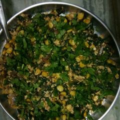 A picture of Spinach Corn Bharta.