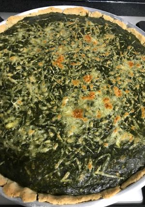 Una foto de Tarta de Espinacas y Champiñones sin gluten