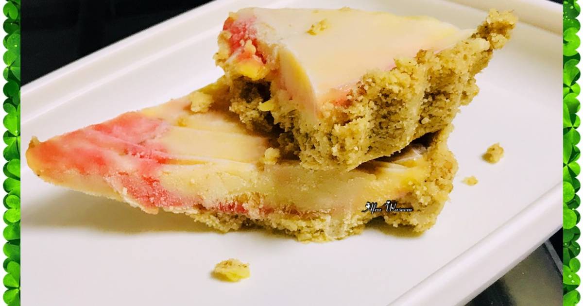 No bake mango pie with digestive biscuits crust Recipe by DROOLSOME