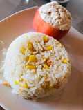 Tomate relleno con arroz del flow