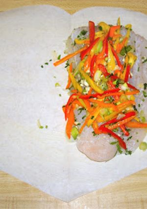A picture of Heart-Shaped Fish en Papillote.