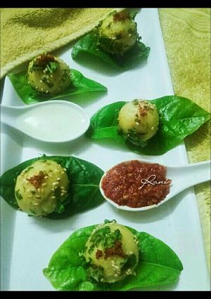 A picture of #Monsoon Rice Khichu /Gujrati Papdi loat.