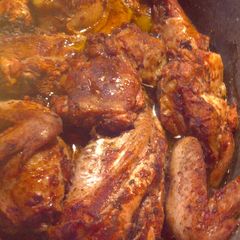 A picture of Rachel Khoo's Red wine chicken.
