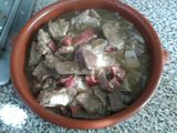 Magro de cerdo con setas y jamón
