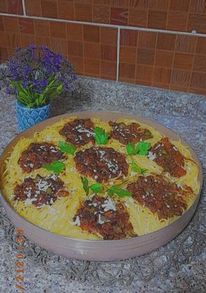 صورة لوصفة معكرونة سباغتي بالصوص