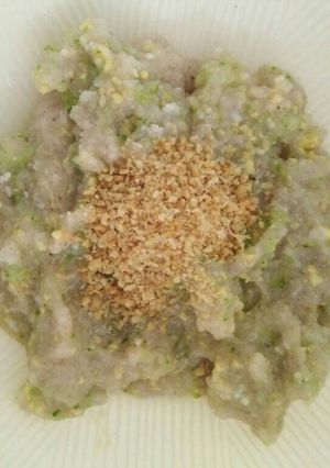 Foto resep MPASI Beras Merah + Telur+ Brokoli + Kacang Merah + Tempe + evoo