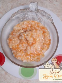 Foto resep 87. Bubur Ayam Wortel (MPASI BB Booster 6m+)