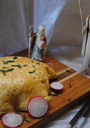 A picture of Omurice (Omelette rice).