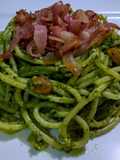 PASTA, Pesto y Tocineta...!