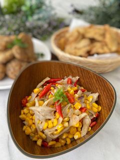 Foto resep Tumis jagung jamur tiram - pedas enak