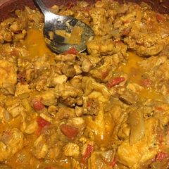 A picture of Indian Chicken Curry and tofu.