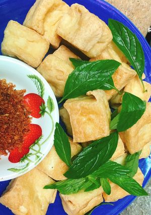Hình của món Đậu Hủ Chiên Chấm Muối Ruốc Thái.