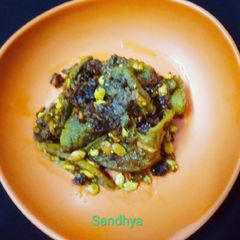 A picture of Karele ki khatti meethi sabji.