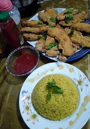 صورة لوصفة شرائح بانيه كرسبي وارز ريزو باطعم تتبيله