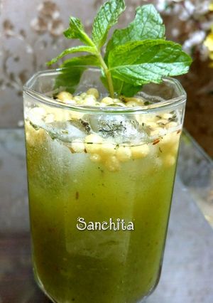 A picture of Roasted Aam Panna (Raw Mango Drink).