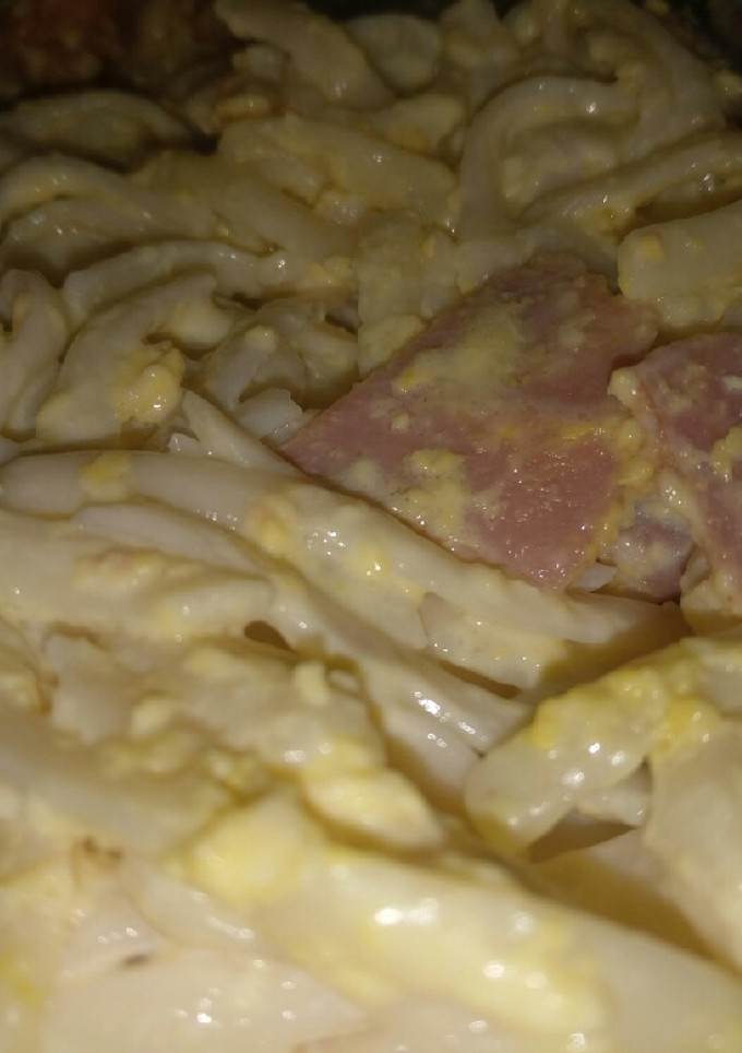 Una foto de Espaguetis a la carbonara