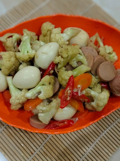 Foto resep 11. Cah Kembang Kol Telur Puyuh