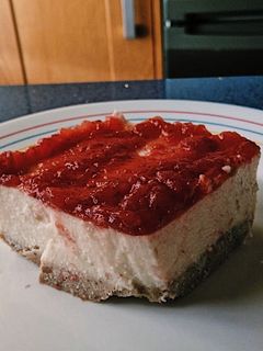 Una foto de Tarta de queso Proteica