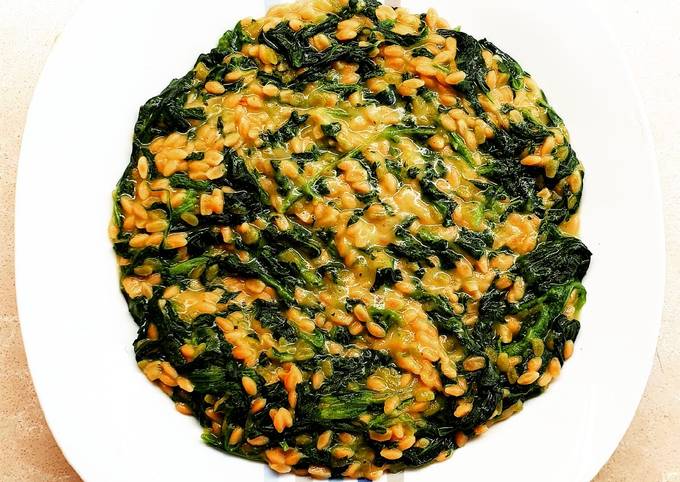 Il modo più semplice a Preparare Fatto in casa super veloce Legumotti risottati agli spinaci