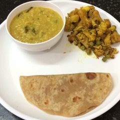 A picture of Platter of Dhal and Subji.
