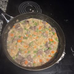 A picture of One-Skillet Stew Meat and Noodles.