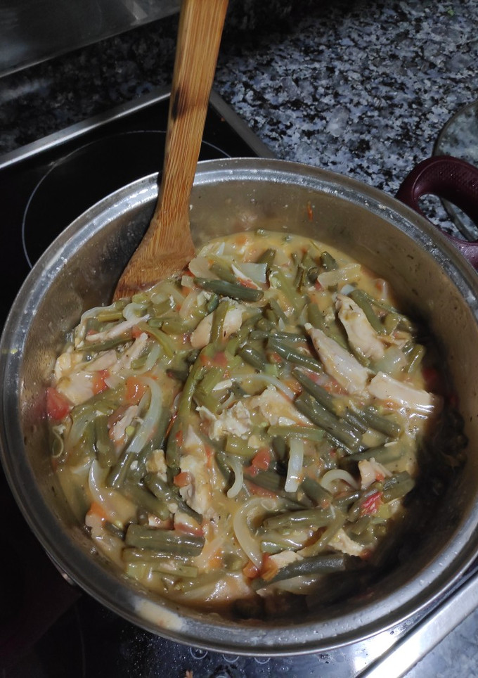 Una foto de Judías verdes con pollo