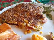 Una foto de omelette vegetariana