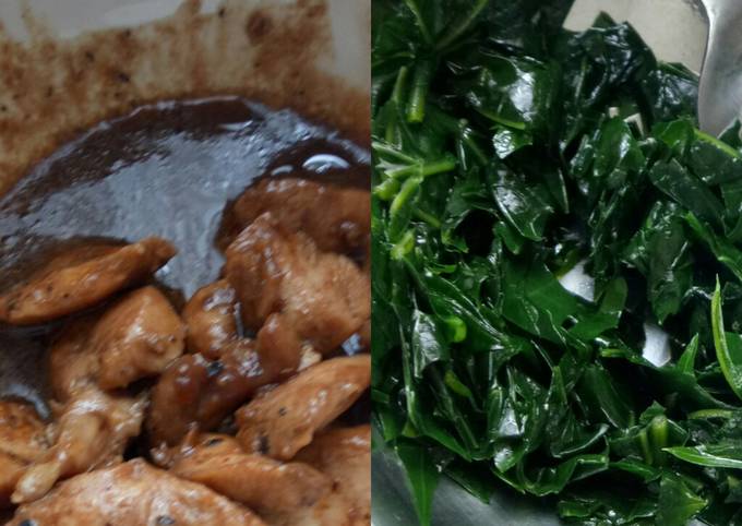 Mudah Banget Masakan Resep Ayam blackpepper & salad daun pepaya jepang