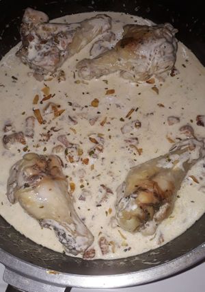 Una foto de Salsa de pollo a la crema