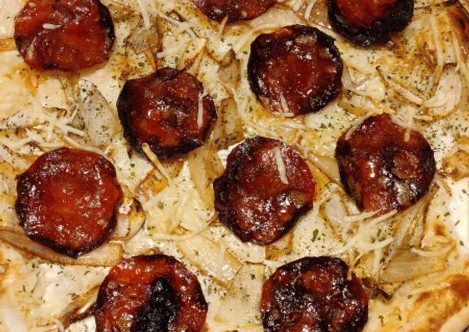 Méthode la plus simple pour Fabriquer Récompensé Pizza/flamenkuche au chorizo