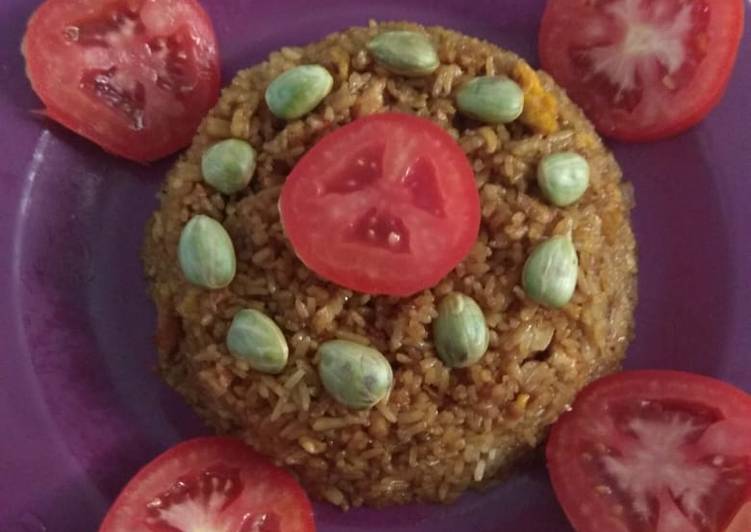 Nasi goreng pedas + pete mak yuss..ππ